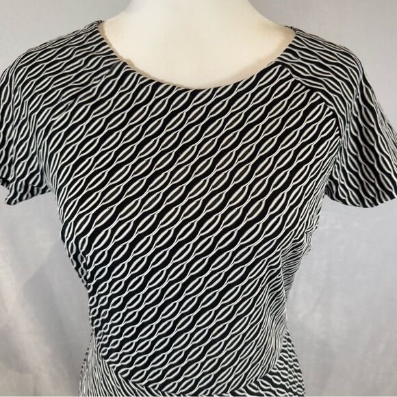 Cato black and white textured sheath dress size 6 NWT - Picture 2 of 6